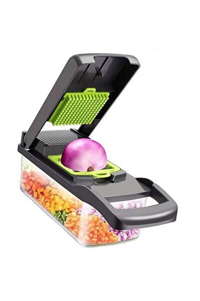 Generic قطاعة ومفرمة خضراوات 14 في 1 بشفرات قابلة للتبديل