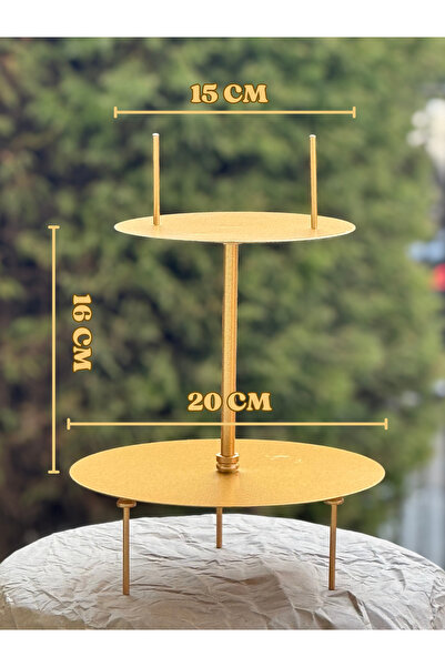 YYK YIKANABİLİR YAĞLI KAĞIT HEP PİŞİR Pasta Dekor Standı Düz Gold Altın