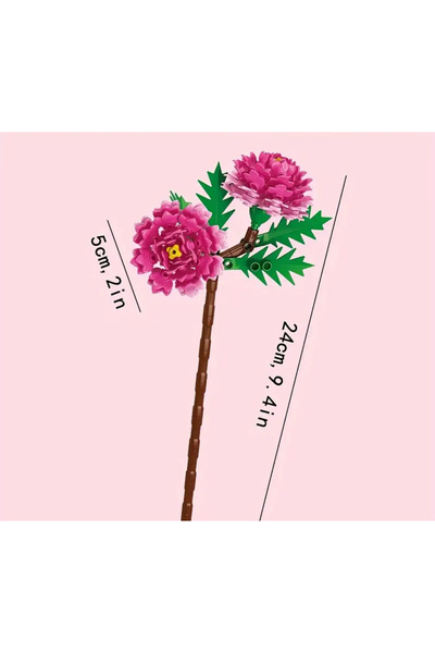 La Saade Flora Lego Blossom-Peony Flower from the Flower Bouquet 157 Pieces Lego Set