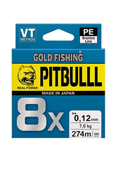 kgf plus خيط صيد السمك الذهبي بيتبول 8X PE - 274 م