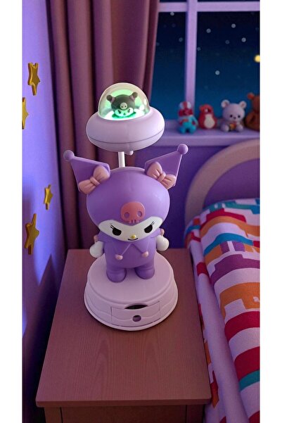 Genel Markalar Mor Renkli Masa Üzeri Kalemtraşlı Gece Lambası 30cm, Şık ve Fonksiyonel Tasarım