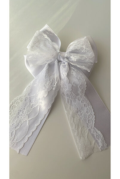 Hayat Loves Your Hair Beyaz Okul kurdele dantelli otomatik klipsli