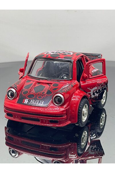 SCOWETTO لعبة سيارة معدنية مقاس 8 سم موديل كلاسيك قديم باللون الأحمر
