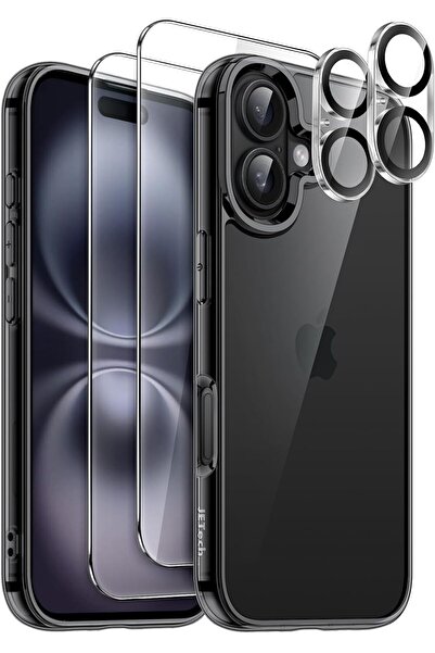 JETech جراب 5 في 1 لهاتف iPhone 16 مقاس 6.1 بوصة مع عبوتين من واقيات الشاشة ا...
