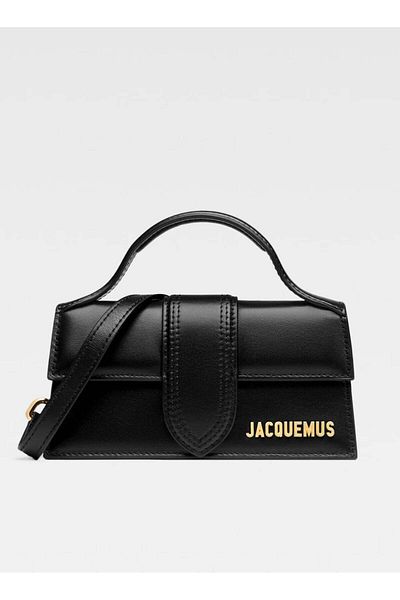JACQUEMUS The Bambino Bag with Detachable Strap - Shiny Black - 17 cm
