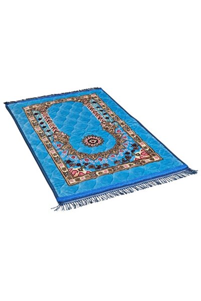 smart home سجادة صلاة فاخرة، قماش مخملي، حشوة من الألياف الدقيقة ناعمة ومريحة، 120×80 سم - خفيفة الوزن