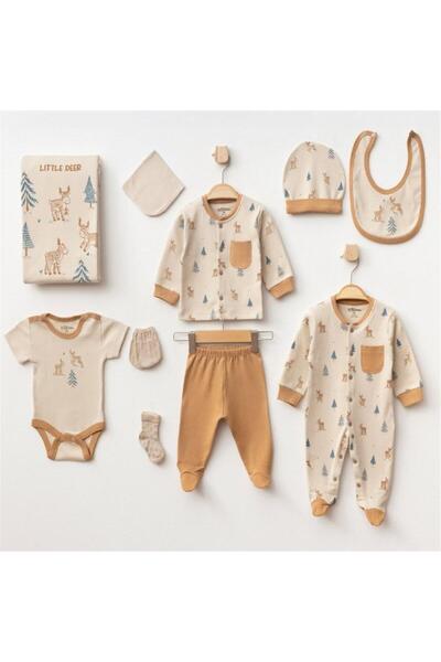 Aziz Bebe 10329 Baby Boy Brown 10-Piece Hospital Release