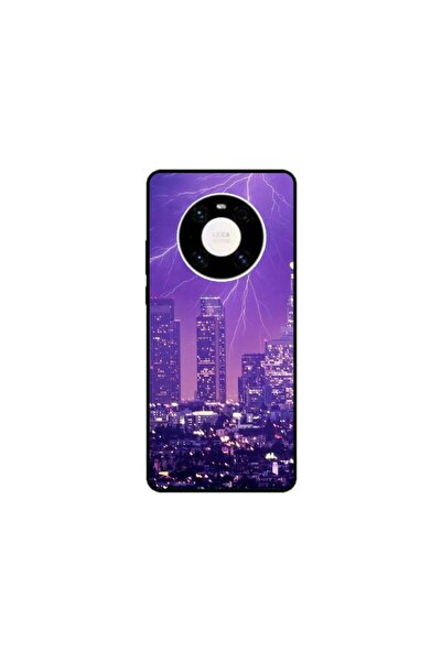 Atlas Husa personalizata Huawei Mate 40 Pro, Purple Lightning, multicolor, S1...