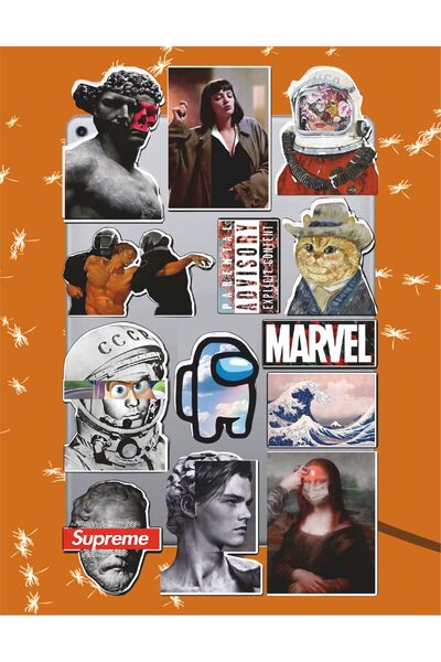 hediyenebak Art Themed Series 3 Sticker Set |   Laptop Agenda Notebook Tablet Phone Notebook Sticker Bullet Journal