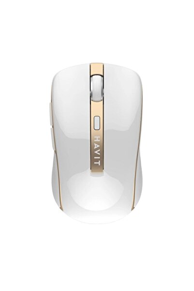Havit Wireless laptop mouse 1000-1600 DPI MS951GT, white / gold