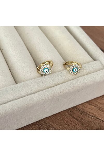 ATELİER GİZEM Xuping kararmaz gold çelik halka çocuk küpesi