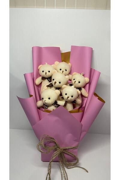 katre flowers Sevgiliye Hediye Işıklı Ayıcık Buketi - Dogumgunu Hediyesi - Yi...