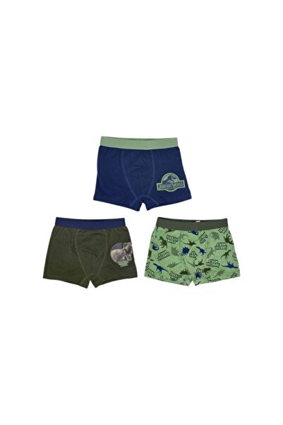 JURASSIC WORLD Set of 3 pairs of boxers for boys, multicolor, 100% cotton, Jurassic World