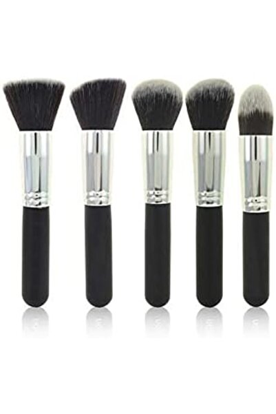 O Ozone مجموعة فرش مكياج احترافية مكونة من 5 قطع بمقبض خشبي، تم العثور على مس...