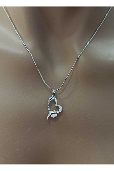Simge Gümüş Steel Heart Necklace