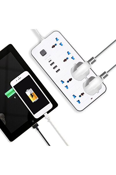 Wasat ELArab شريط الطاقة POWERMAX MX53 مع 6 مقابس و3 منافذ أمريكية