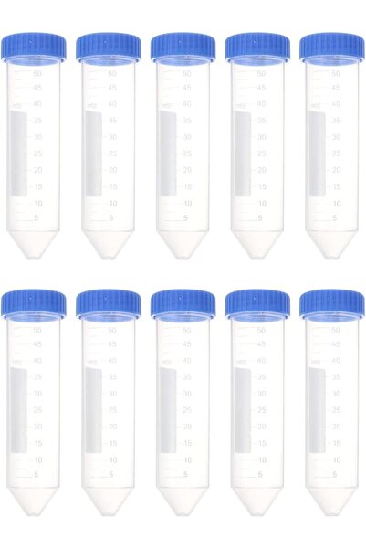 PROTECT Centrifuge Tubes 50mL Conical test tube Sterile Plastic Test Tubes with Screw, 10 Pcs