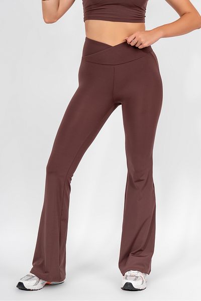 RİZZ Cross-Waist Spanish Leg Leggings and Seamless Panties 2-Piece Set