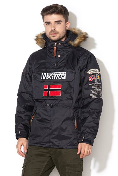 Geographical Norway , Jacheta cu vatelina subtire, fara inchidere Barman, Alb, Bleumarin, XL