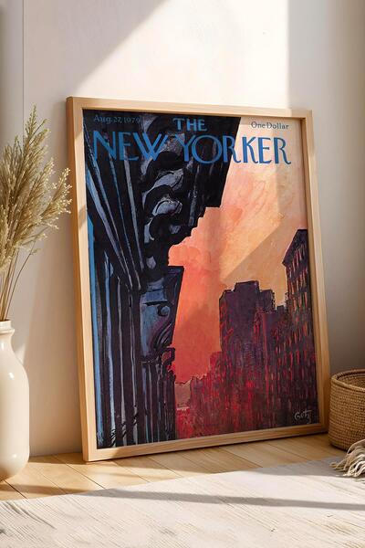 Saturn The New Yorker Framed Painting August 27 1979 - August Sunset Painting