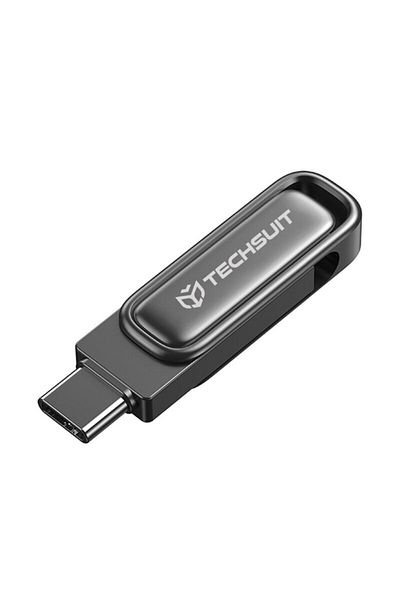 Techsuit External Memory 64GB Techsuit, USB 3.2, Type-C, Grey