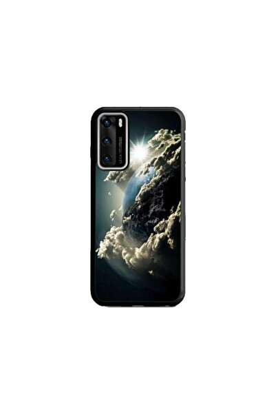 Atlas Husa personalizata si Folie de Silicon Huawei P40 Pro, Cloudy Earth, mu...
