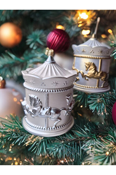 Mutlu Atlı Karınca Desenli Kapaklı Kutu / Mumluk – Kırmızı Yeşil