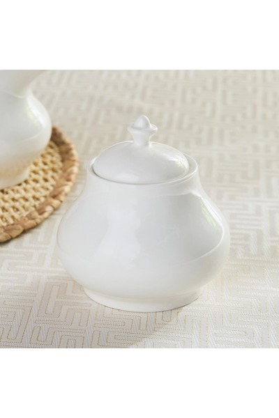 Home Box Crimsson Sugar Pot with Lid