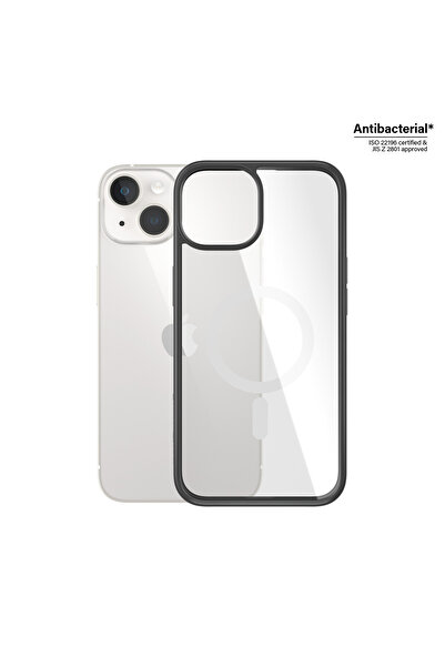 Panzer Glass ClearCase iPhone 14 | 13 MagSafe Uyumlu Siyah Çerçeveli Şeffaf B...