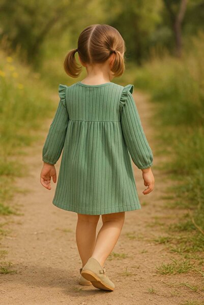 aden kids kız çocuk tavşan desenli elbise