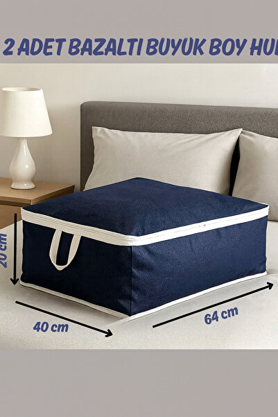 MİSPAKK 2’li büyük boy lacivert yatak ve baza altı çok amaçlı hurç