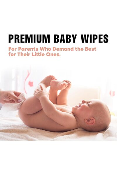 laxa wipes مناديل مبللة للأطفال، 99% أساسها الماء - مضادة للحساسية وخالية من العطور للبشرة الحساسة، 60 منديلًا