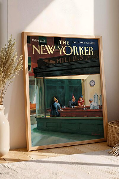 Saturn Pictură înrămată The New Yorker 27 decembrie 1999 - Edward Sorel Night...