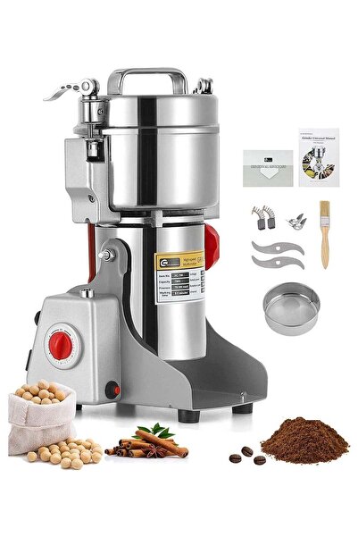 Generic مطحنة طعام سعة 800 جرام - آلة طحن صغيرة ومتعددة الاستخدامات للأعشاب والفلفل والدقيق و