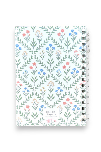 Chi-Chi Papers دفتر ملاحظات حلزوني مربع A5 | مصنوع يدوياً، 96 ورقة، ورق عاجي