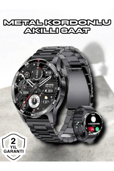 UCUZTEKNO NFC ve Kablosuz Şarjlı Akıllı Saat EKG, Nabız & Spor Modları ile iO...