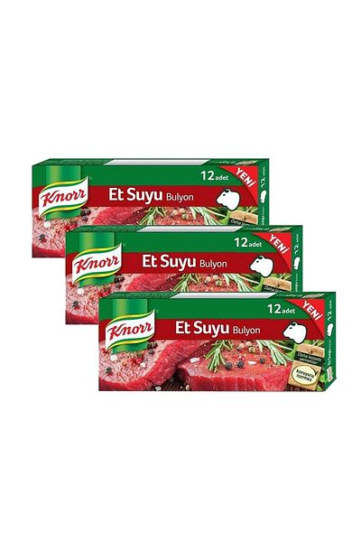 Knorr Meat Broth Bouillon 12 Pieces 120 Gr X 3 Pieces
