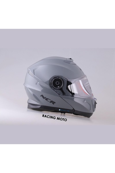NCR KASK ÇENE AÇILIR VİSÖRLÜ 160 ECE BELGELİ- NARDO GRİ ( Stic ker Hediyeli )