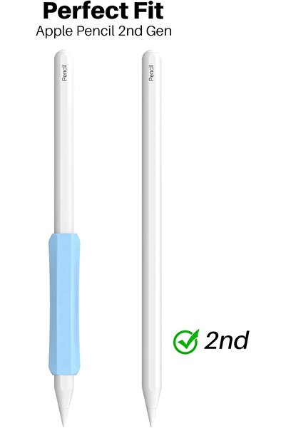 O Ozone حامل سيليكون لقلم Apple Pencil من الجيل الثاني/الأول | للشحن المغناطيسي والضغط المزدوج | أبيض ووردي