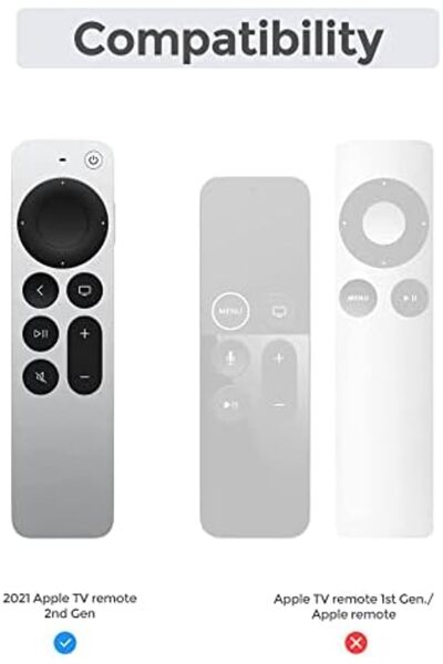 O Ozone Apple TV 4K 2021 Silicone Remote Case Cover |Black