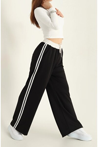 Velista Γυναικείο υφασμάτινο παντελόνι Modal Casual Cut με ρίγες στο πλάι