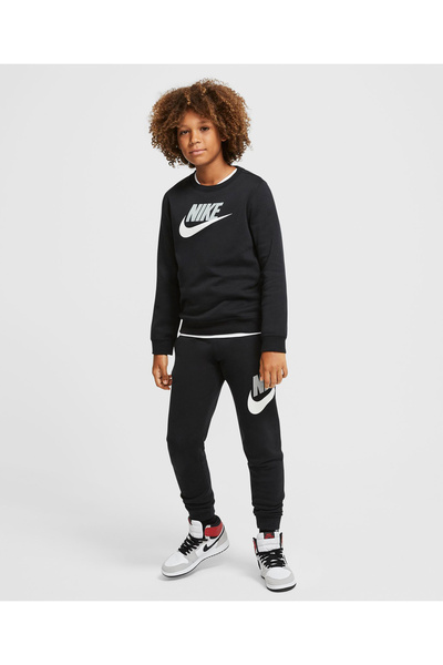 Nike NSW Club HBR Crew Neck Sweatshirt - Black