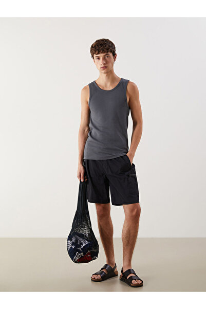 LC Waikiki Black Short Length Men's Swim Shorts