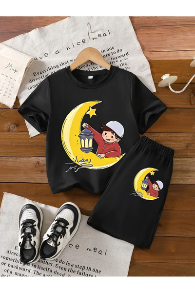 Marco Fresco Alviora Oversize kroj Ramadan Hilalı Muške Štampano Unisex Kratk...