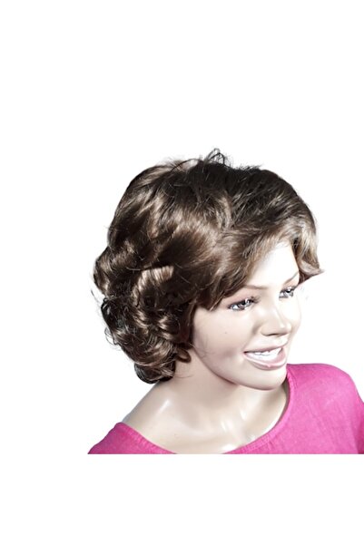 L-line fashion Peruca dama, fibra sintetica, cu aspect , saten deschis auriu