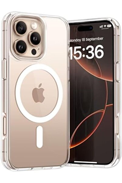 Lamicall جراب مغناطيسي آمن لهاتف iPhone 16 Pro Max [شفاف ومضاد للاصفرار] [حما...