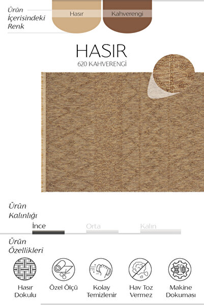 Cool Halı Hasır Kahverengi Mutfak Halı Yolluk Kolay Temizlenen Leke Tutmaz İskandinav Tarzı İnce Mutfak Kilimi