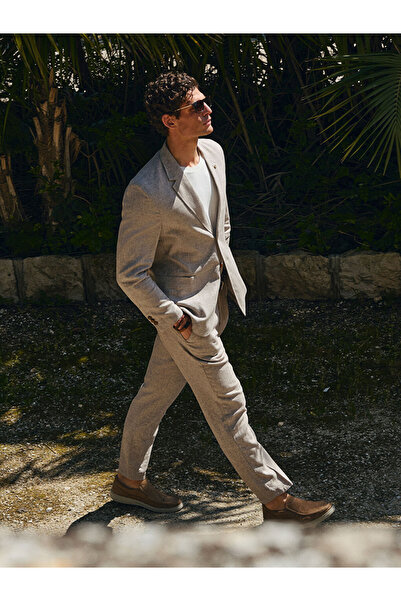 LC Waikiki Rmz Gi̇yi̇m Farkiyla Standardfit Linen Blend Men's Trousers