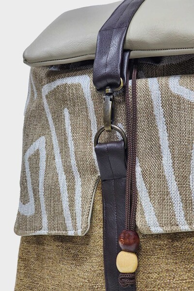 Ayşe Teyze'nin Çantaları Women's Beige Brown Large Size Backpack