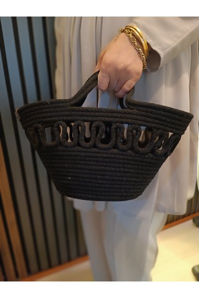 Home Minimalist Elegant Cute Handmade Knitted Design Tricot Hand Bag